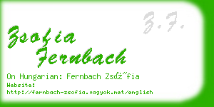 zsofia fernbach business card